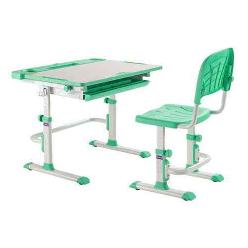 Комплект парта и стул трансформеры Cubby Disa белый, зеленый, в Дятьково