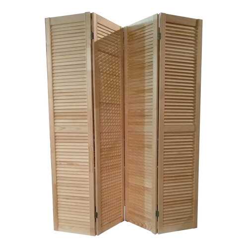 Ширма деревянная жалюзийная ДваДома 4 секционная, Размер 180х160 см (Секция 40 см) в Дятьково