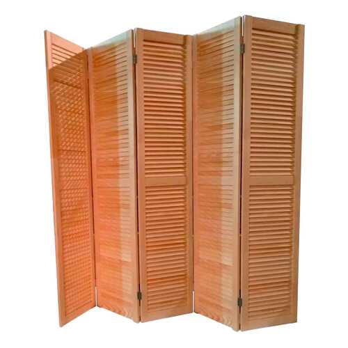 Ширма деревянная жалюзийная ДваДома 5 секционная, Размер 180х200 см (Секция 40 см) в Дятьково