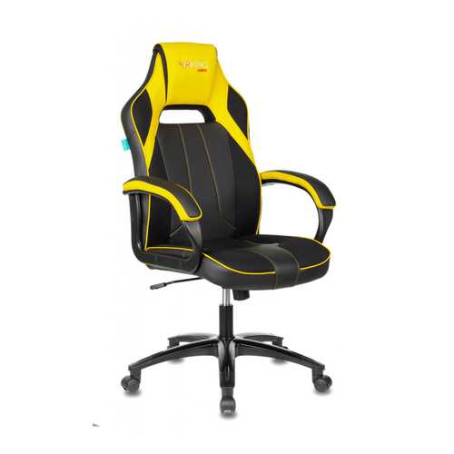 Кресло игровое Бюрократ VIKING 2 AERO YELLOW черный/желтый искусст.кожа/ткань в Дятьково