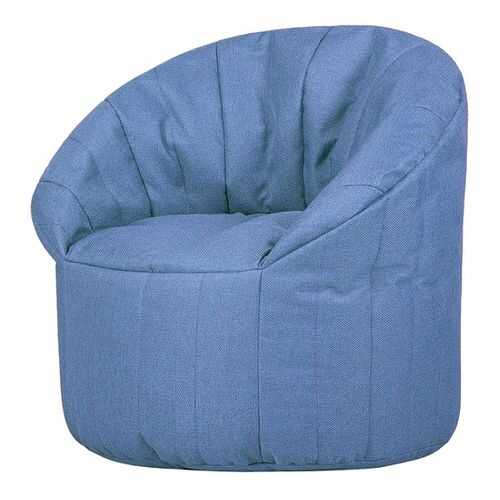 Кресло бескаркасное Папа Пуф Club Chair Blue, размер XL, рогожка, синий в Дятьково