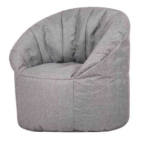 Кресло бескаркасное Папа Пуф Club Chair Grey, размер XL, рогожка, серый в Дятьково