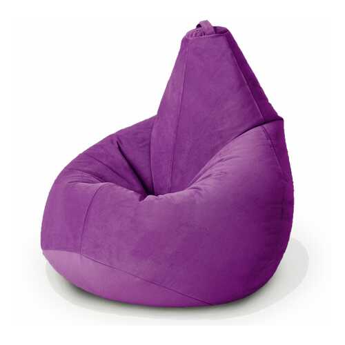 Кресло-мешок MyPuff Груша Компакт Велюр, размер M, велюр, фиолетовый в Дятьково
