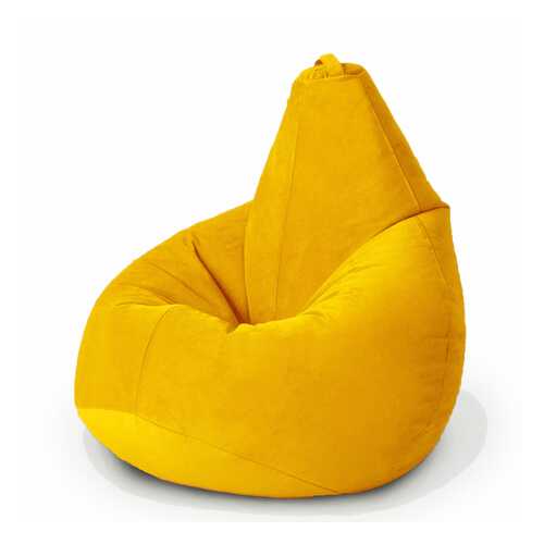 Кресло-мешок MyPuff Стандарт, размер L, велюр, желтый в Дятьково