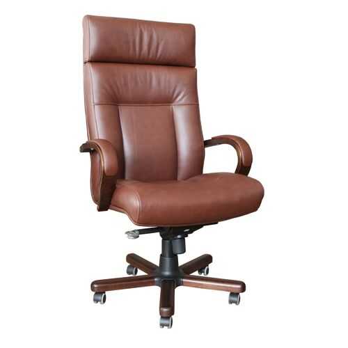 Кресло TUTKRESLA Q-421, кожа коричневая в Дятьково