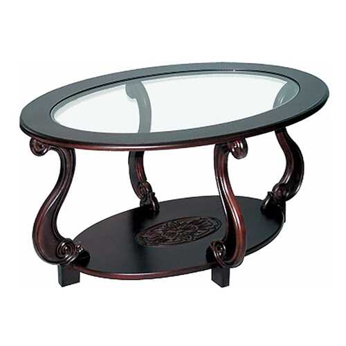 Журнальный столик Мебелик Овация (С) 828 90х61х49 см, тёмно-коричневый в Дятьково